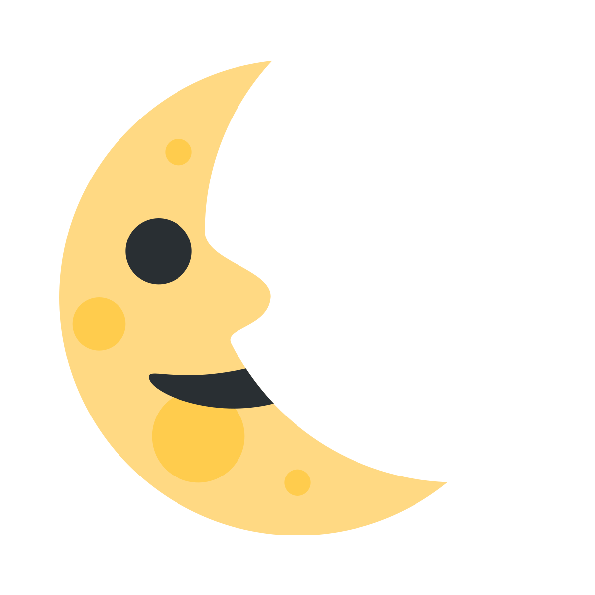 Smiling Moon Crescent PNG Clipart Background