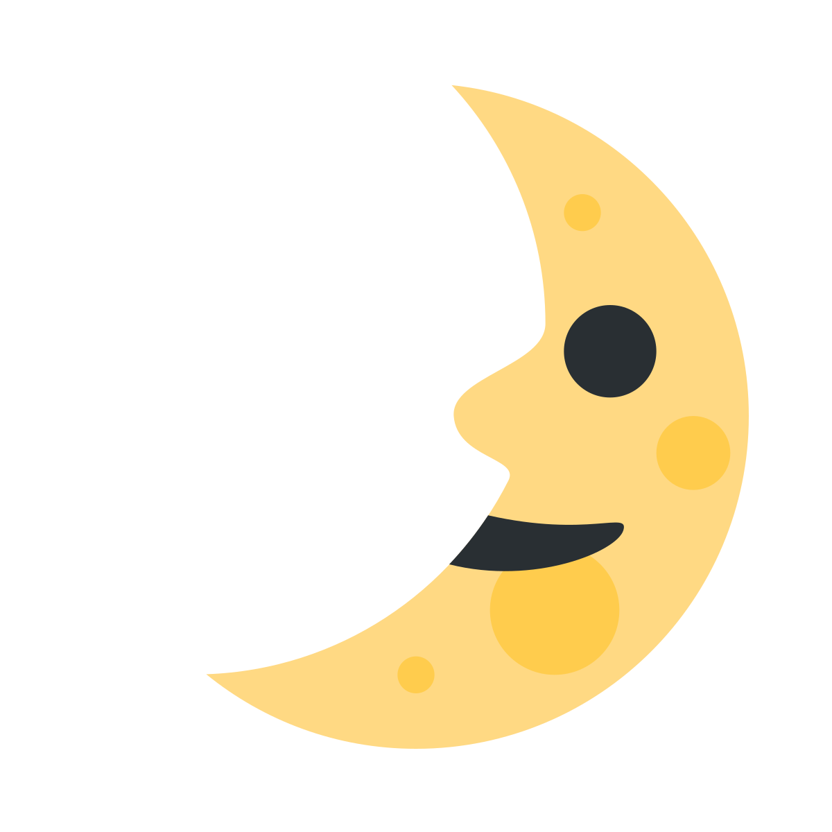 Smiling Moon Crescent Transparent File