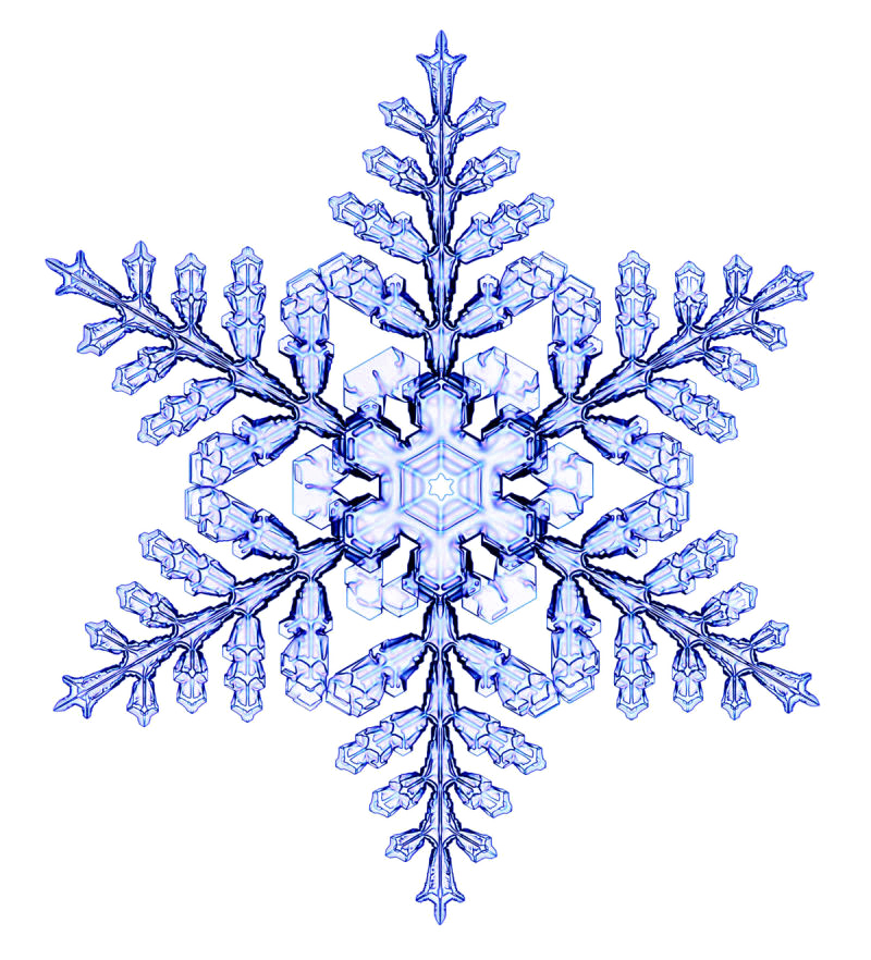 Snowflake Blue Background PNG Image