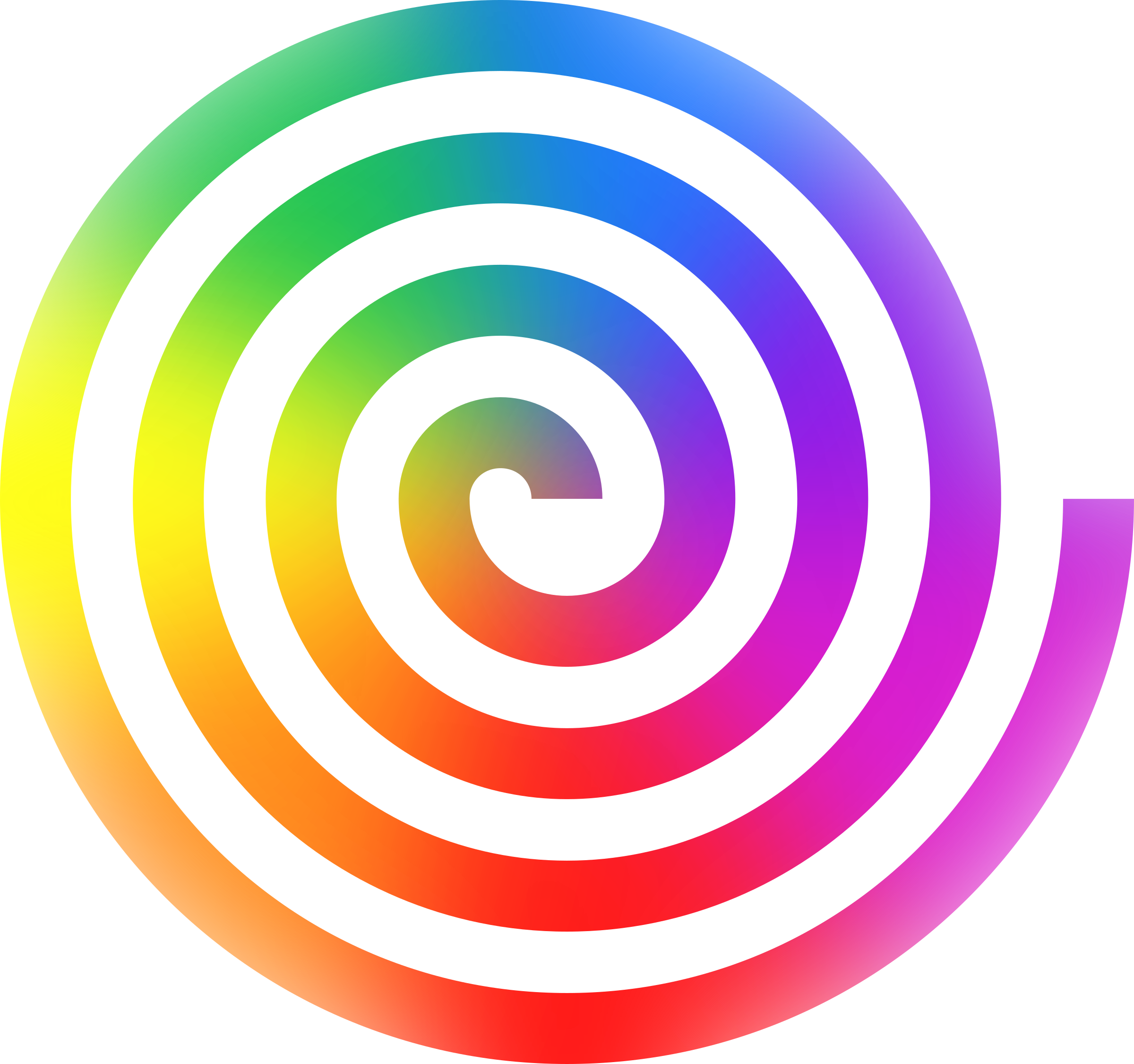 Spiral Rainbow Background PNG Image