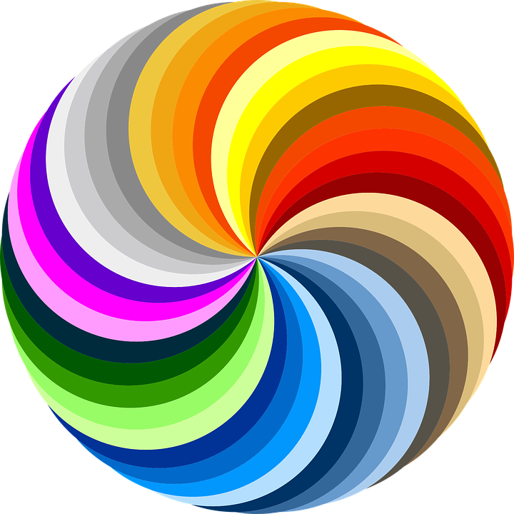 Spiral Rainbow PNG Clipart Background