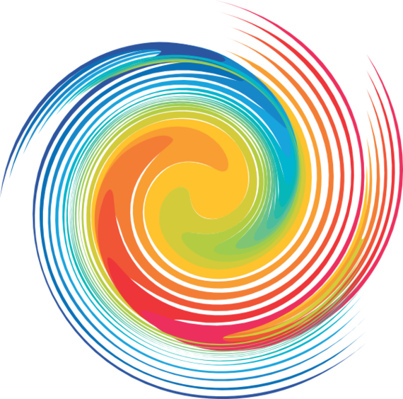 Spiral Rainbow Transparent Background