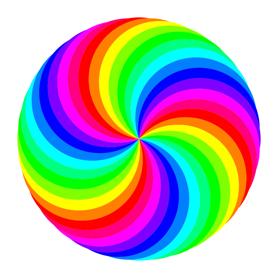 Spiral Rainbow Transparent Free PNG