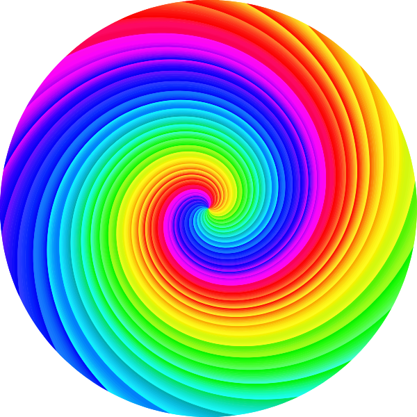 Spiral Rainbow Transparent PNG