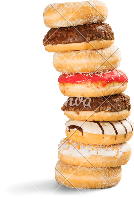 Stack Of Donuts Background PNG Image