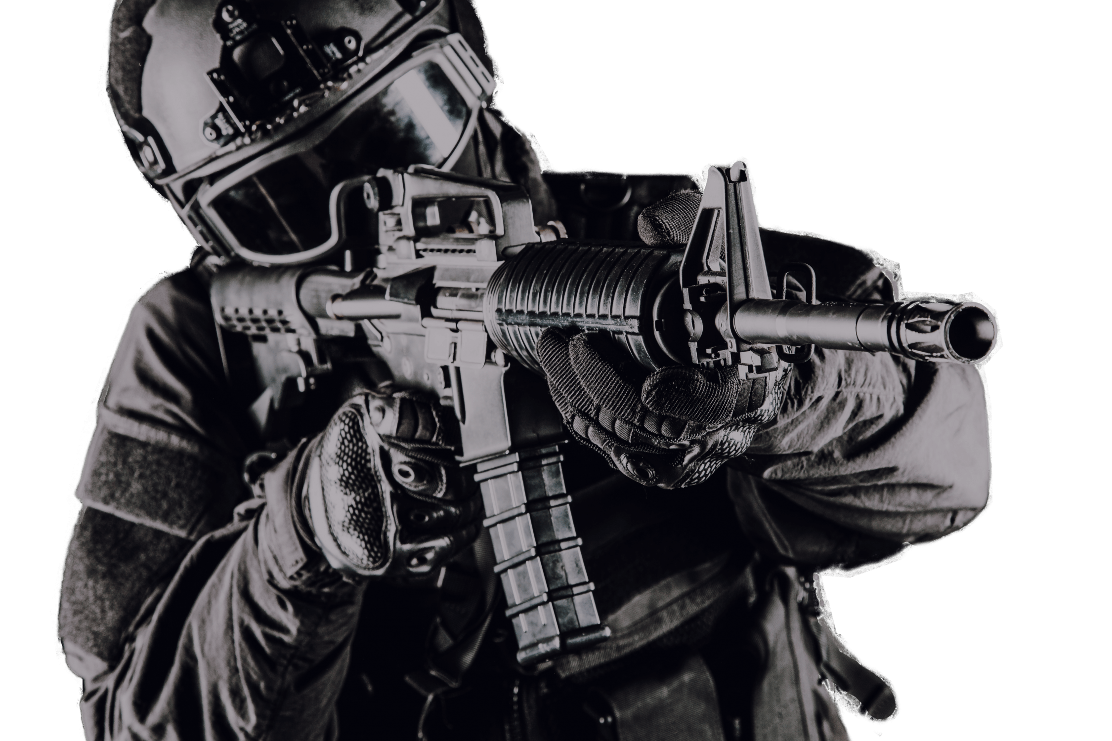 Swat Pointing Gun PNG HD Quality