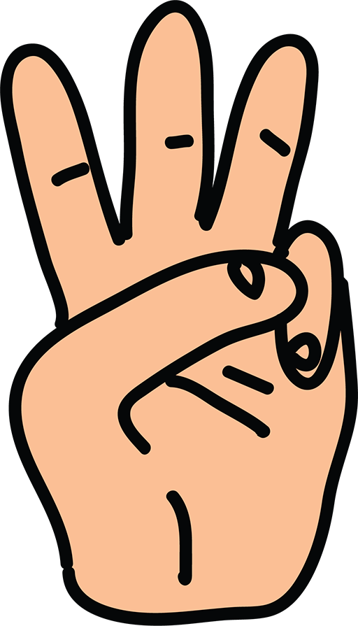 Three Fingers PNG Background