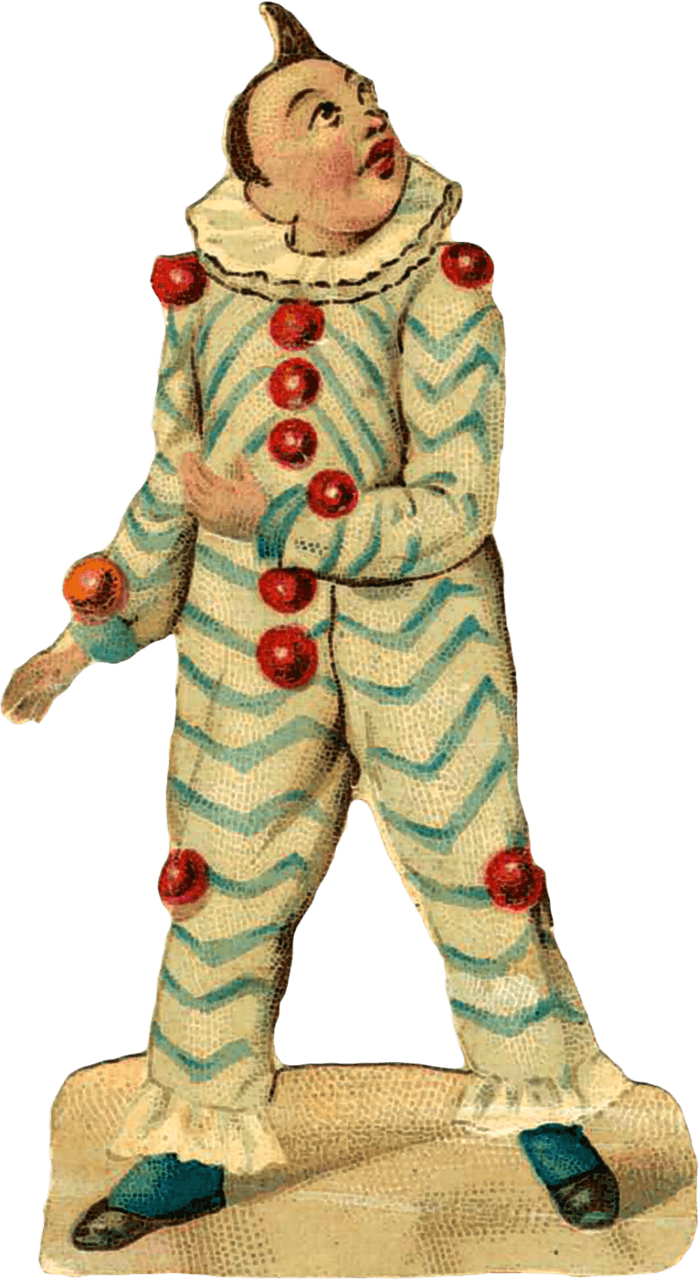 Vintage Clown Transparent Free PNG