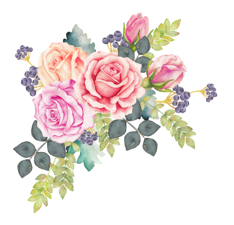 Watercolor Bouquet PNG Photo Image