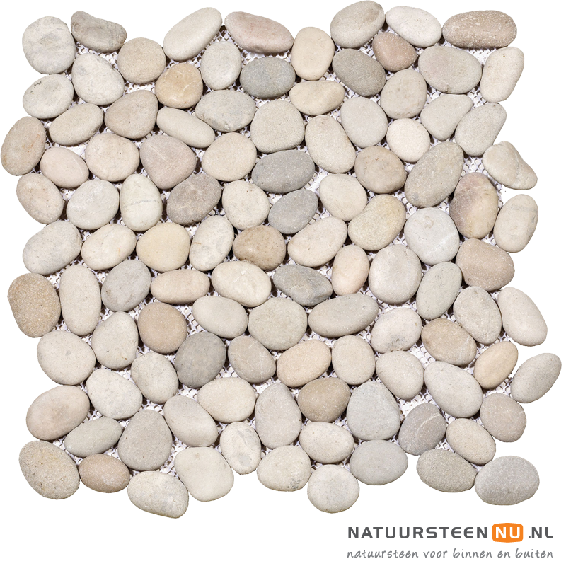White Pebbles Background PNG Image