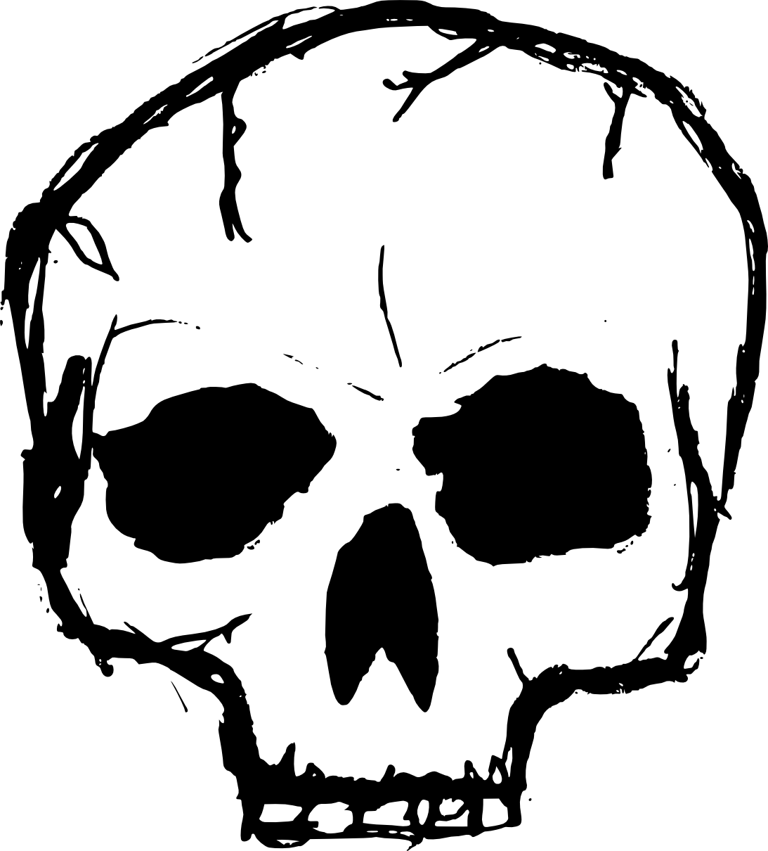White Skull Drawing PNG Images HD