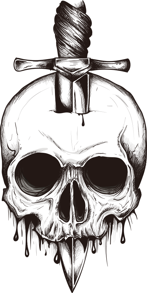 White Skull Drawing Transparent Image