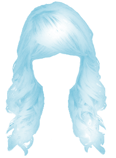 Wig Blue Curly Transparent File
