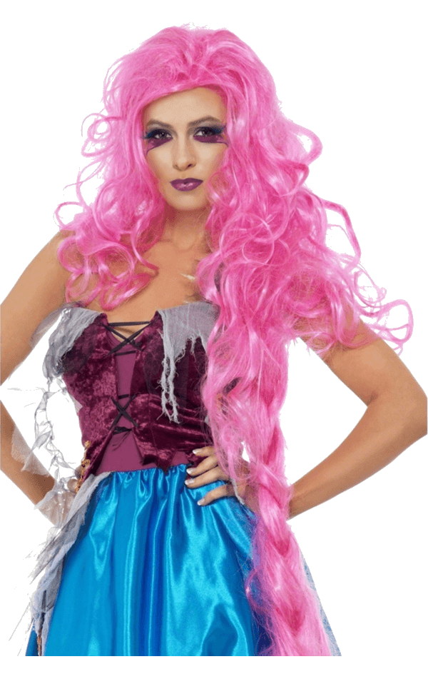 Wig Pink Curly PNG HD Quality