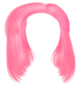 Wig Pink Curly Transparent Background