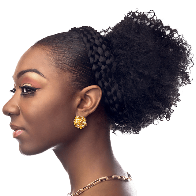 Woman Afro Hair Style No Background