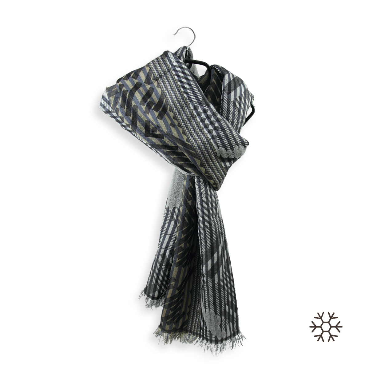 Woman Grey Scarf Background PNG Image