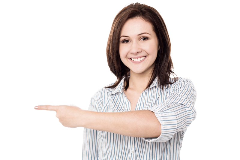Woman Pointing Finger PNG Clipart Background