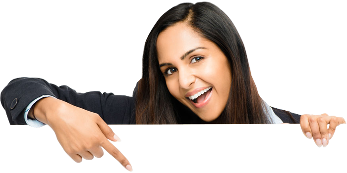 Woman Pointing Finger PNG Pic Background