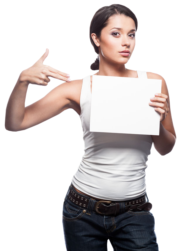 Woman Pointing Finger Transparent Image