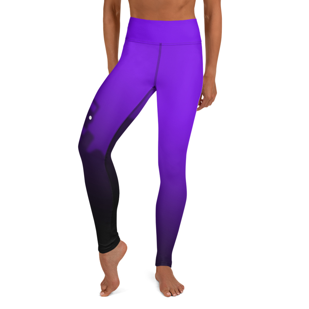 Woman Purple Leggings No Background
