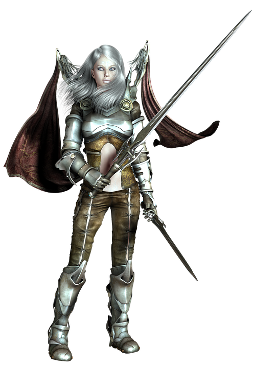 Woman With Sword PNG Clipart Background