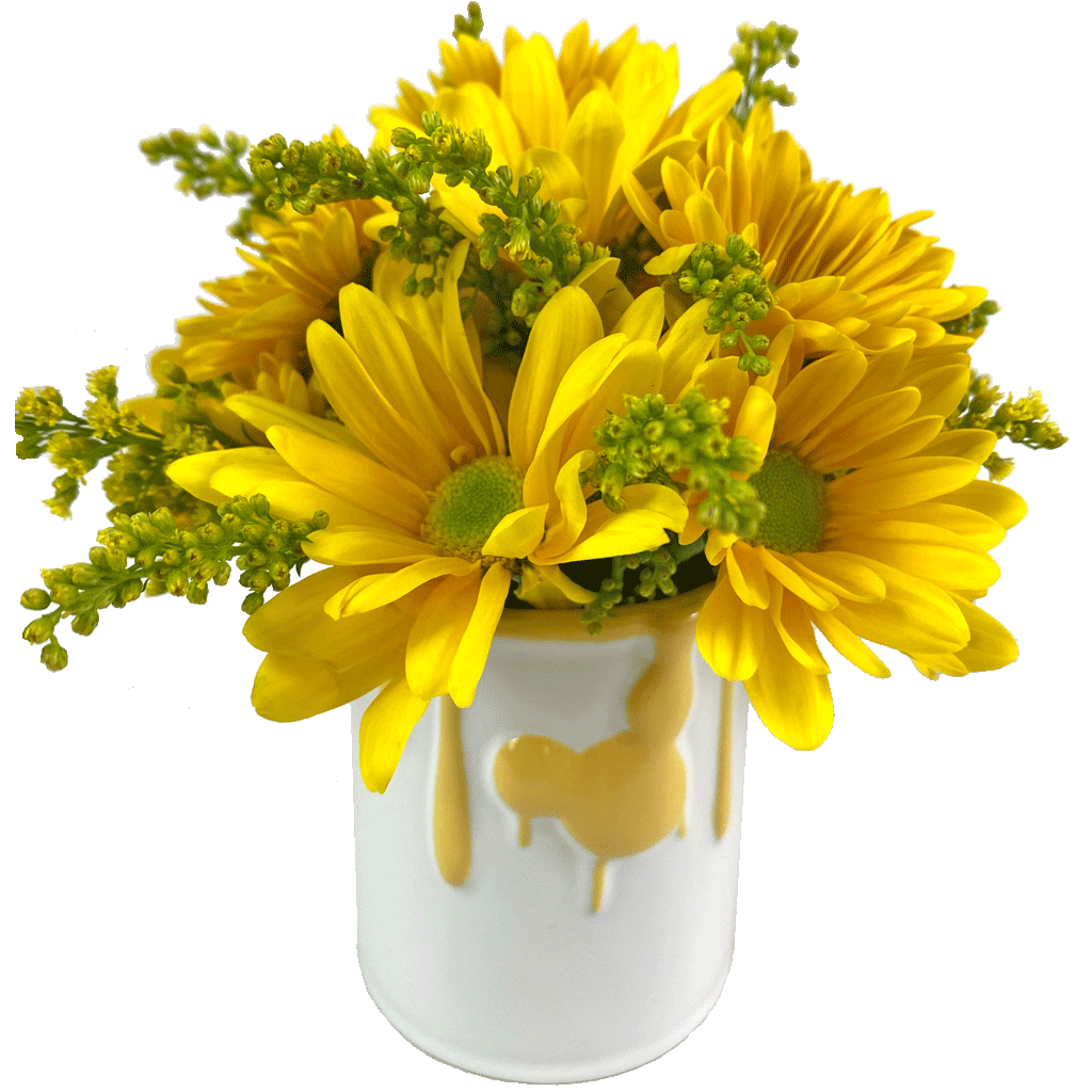 Yellow Bouquet Background PNG Image