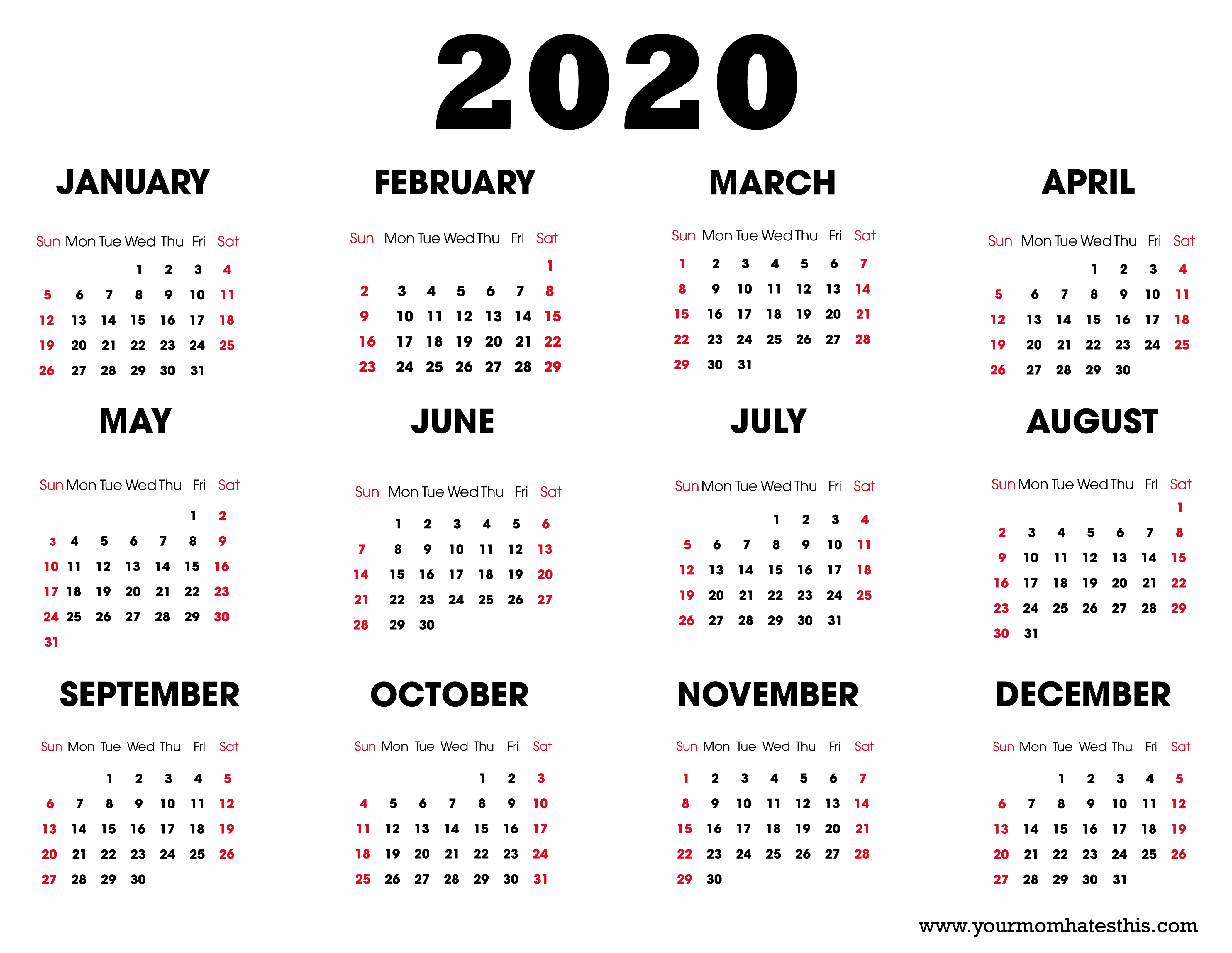 2020 Calendar Free Png Png Play