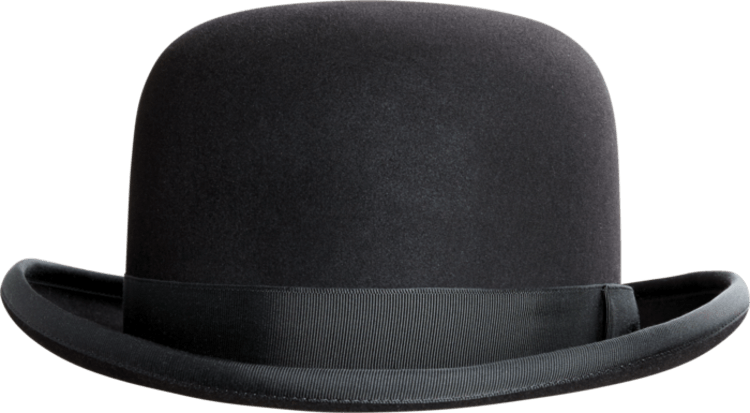 Black Bowler หมวกพื้นหลัง Png Image