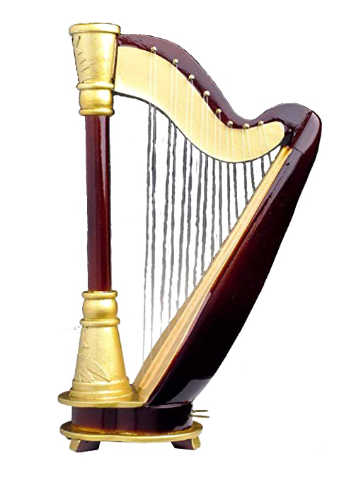 Black Harp PNG Clipart Background
