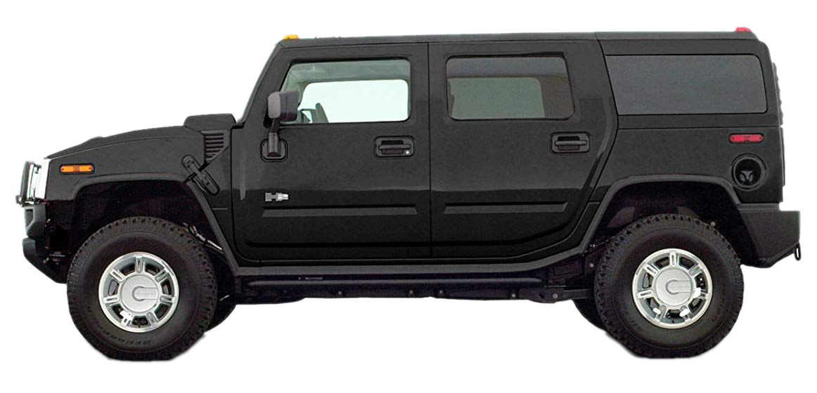Черный Hummer прозрачный PNG