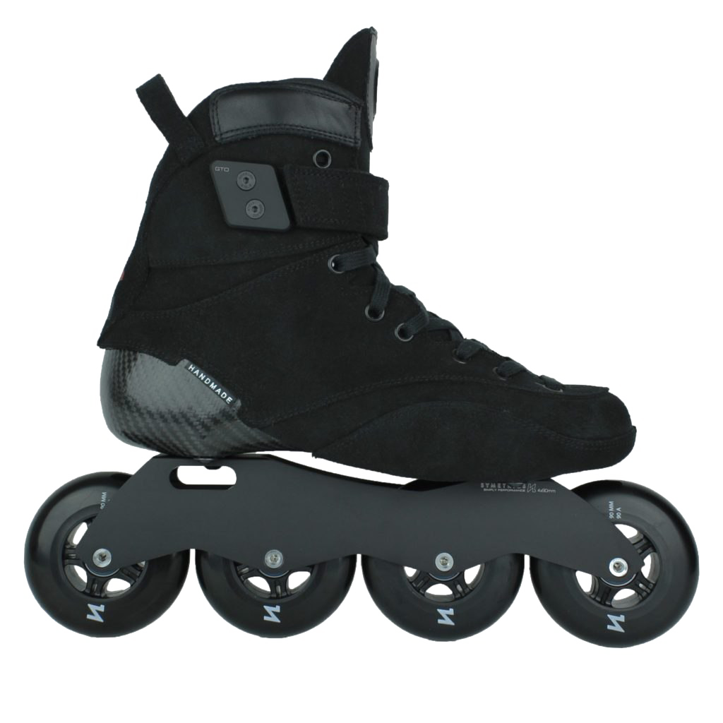 Black Roller Skates Background PNG Image