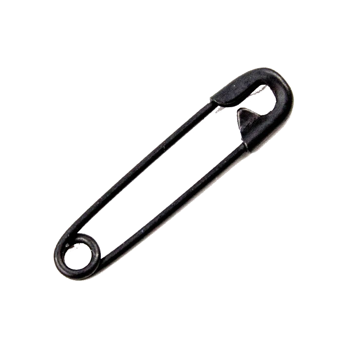 Black Safety Pin Background PNG Image