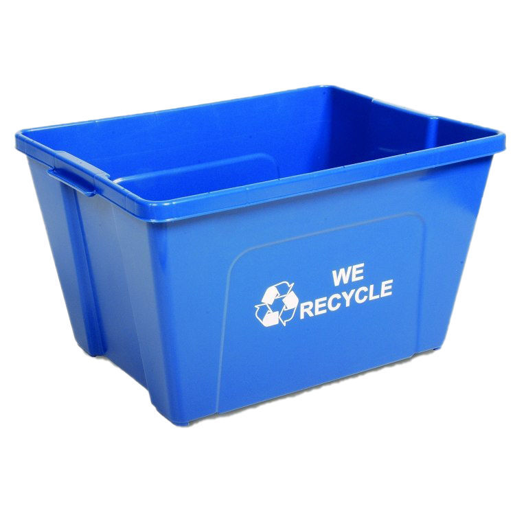 Bac de recyclage bleu PNG Fichier gratuit Télécharger