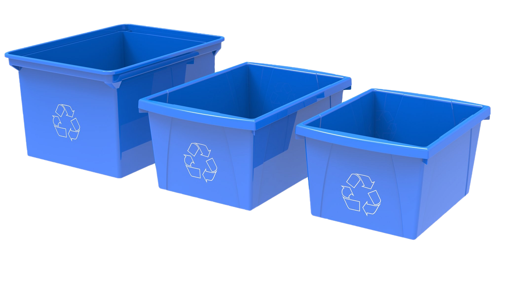 Blue Recycle Bin Transparent Free PNG