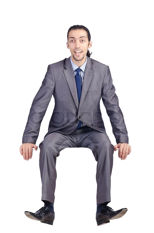 Business Sitting Man Background PNG Image