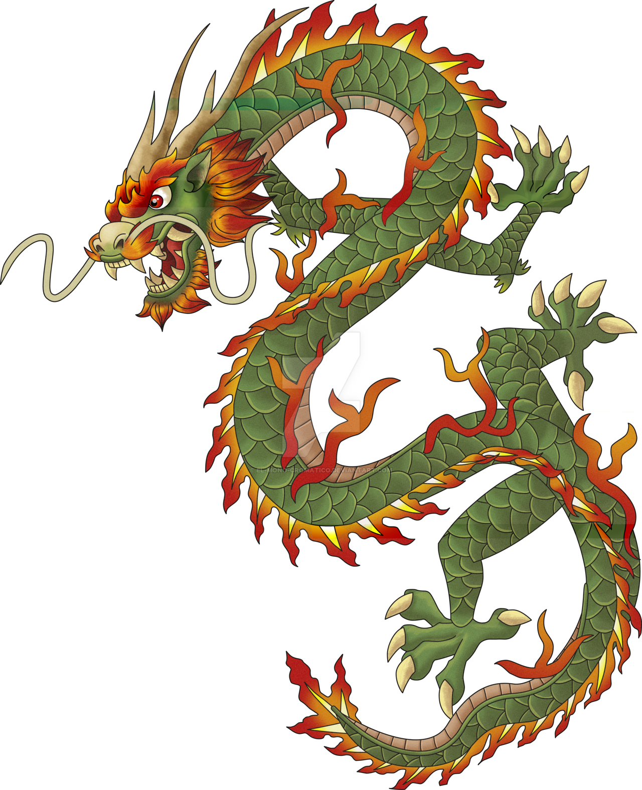 Immagine trasparente del drago cinese