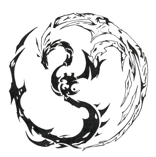 Kreis Drachen-PNG-Clipart-Hintergrund