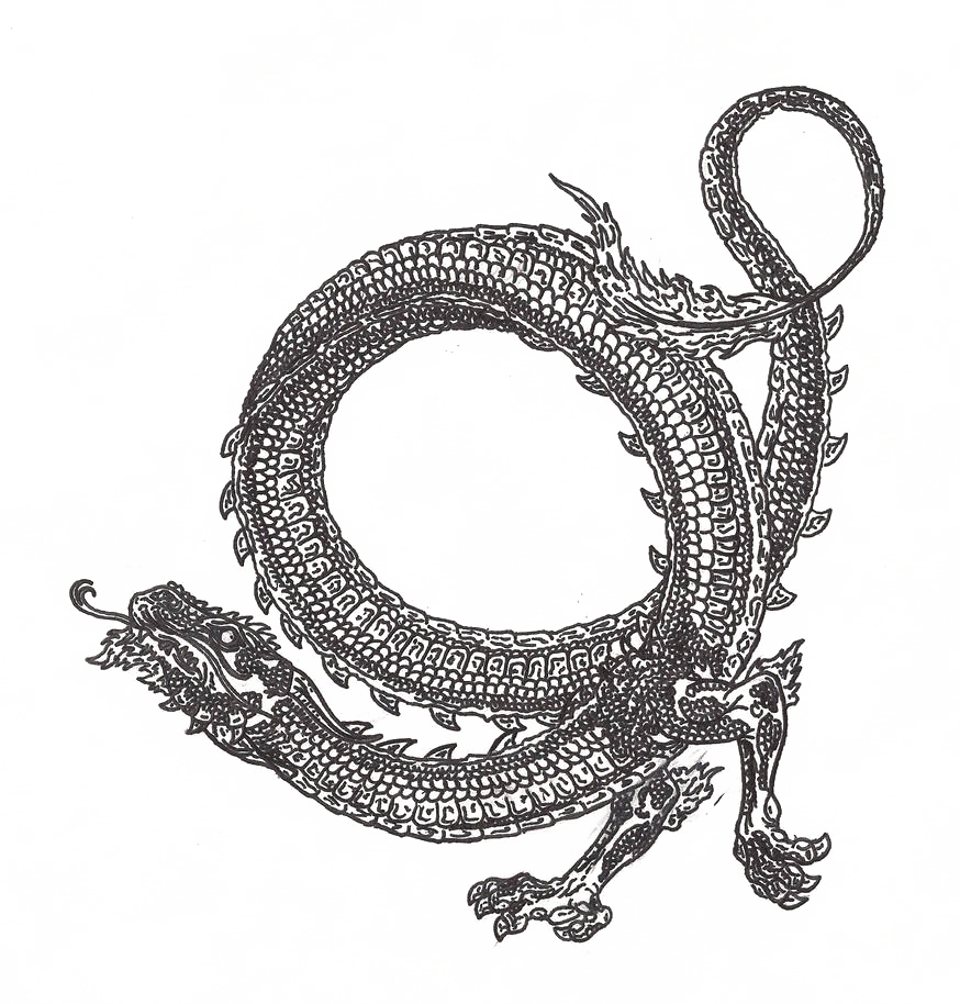 Cercle dragon transparent PNG