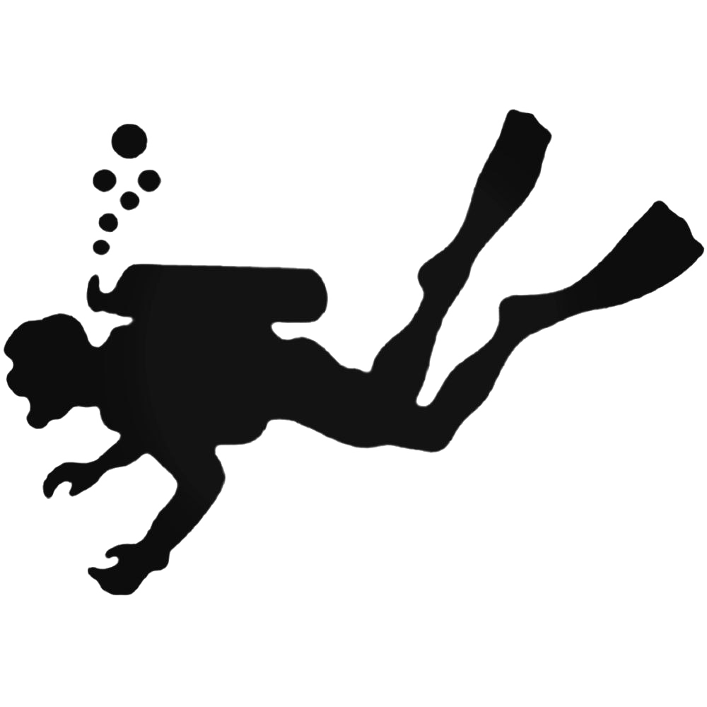 Diver Silhouette PNG Background