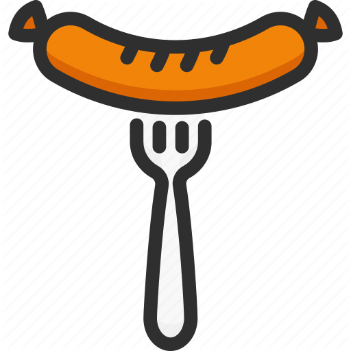 Fork Sausage PNG Free File Download