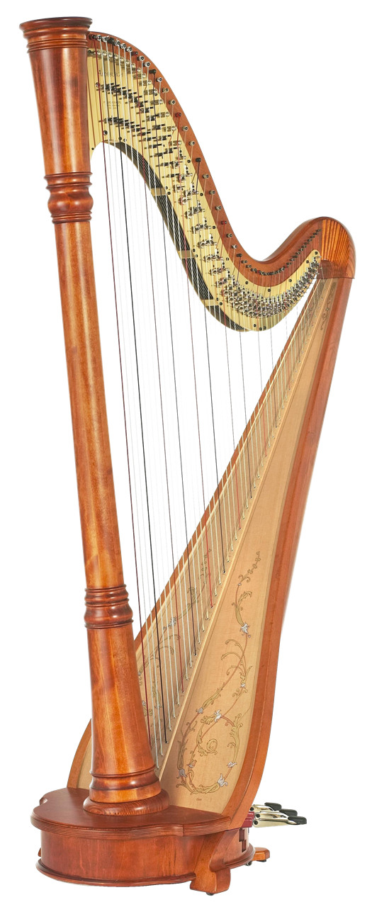 Golden Harp PNG Photo Image