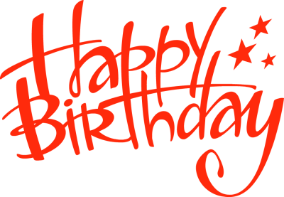 Happy Birthday Calligraphy Transparent Free PNG