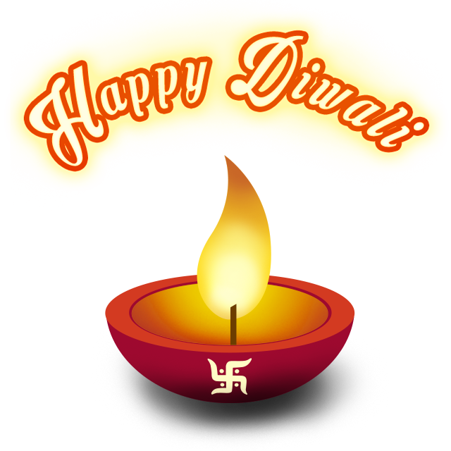 Happy Diwali Swastik Diya PNG