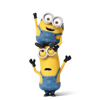 Happy Minions Background PNG Image