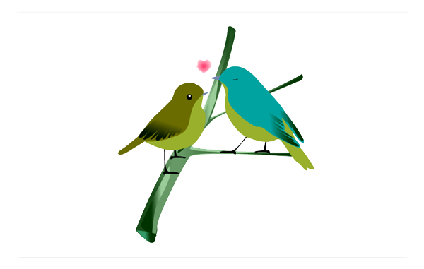 Love Birds Imagen PNG de fondo