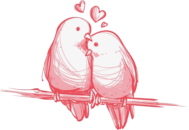 Love Burung PNG Clipart Background