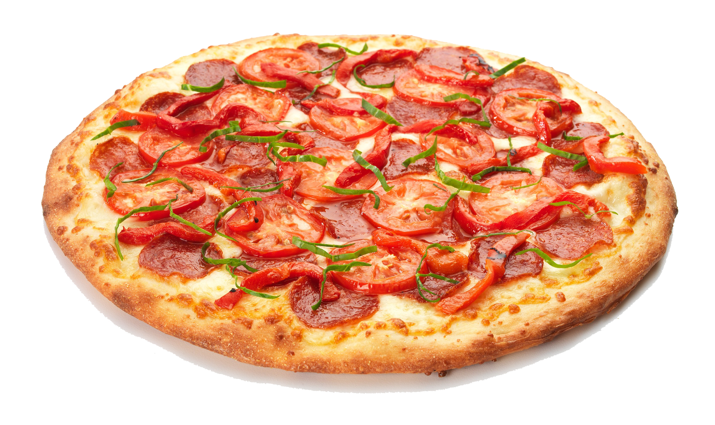 بيتزا بيبيروني خلفية شفافة