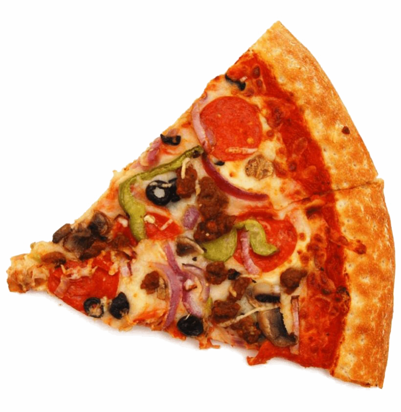 Пицца ломтик прозрачный фон