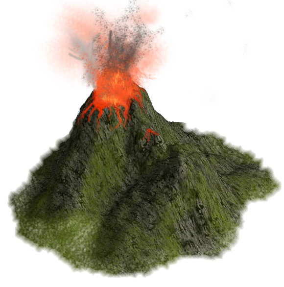 Real Volcano Transparent Background